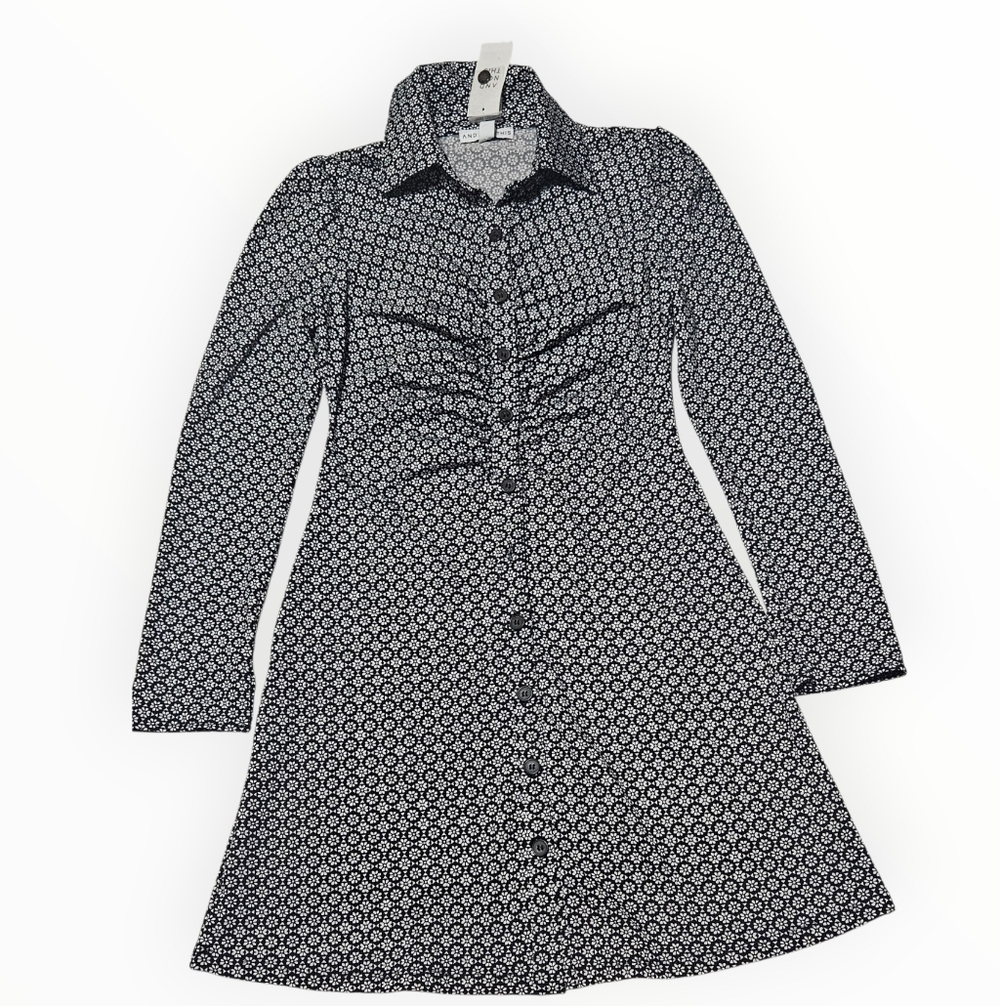 Elegant Black and White Patterned Women's Blazer